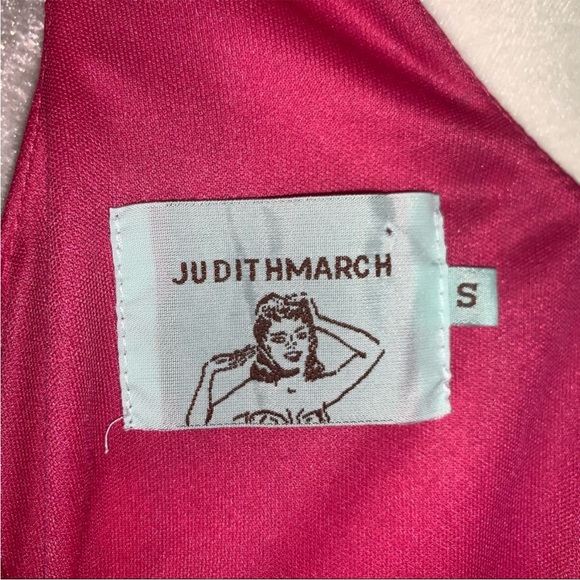 JUDITH MARCH MULTICOLOURED MINI DRESS SPAGHETTI STRAPS TWO LAYERS in size small - Picture 5 of 7